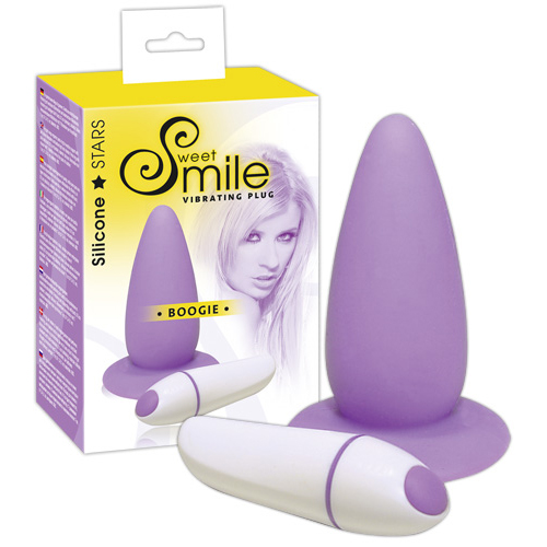 Smile Boogie violet vibrating Butt Plug